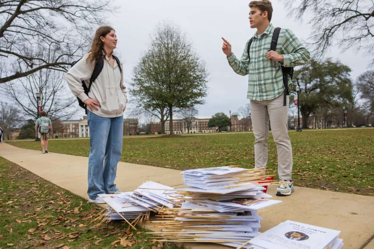 SGA candidate signs photographed on Feb. 18, 2026.