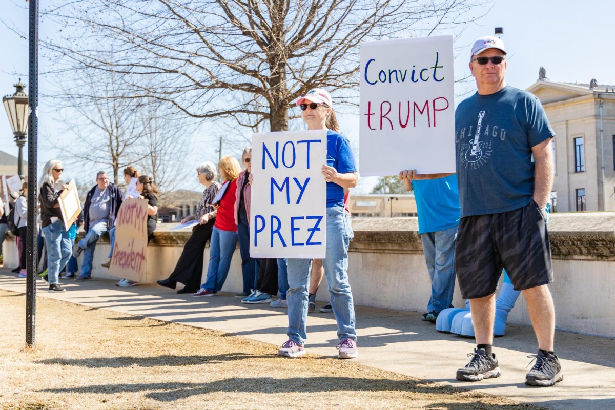 Tuscaloosa residents protest President Donald Trump on President's Day 2026