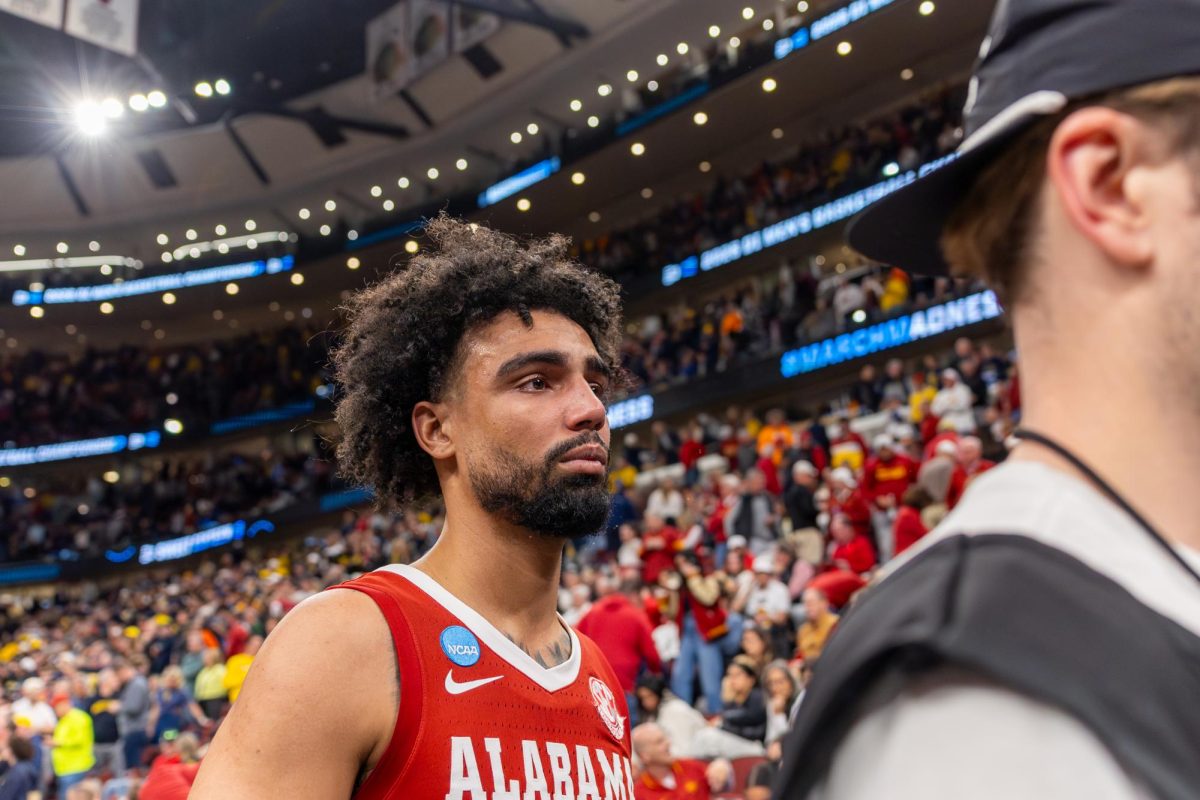 Alabama guard Houston Mallette(#95) leaves the court after losing the Sweet Sixteen.