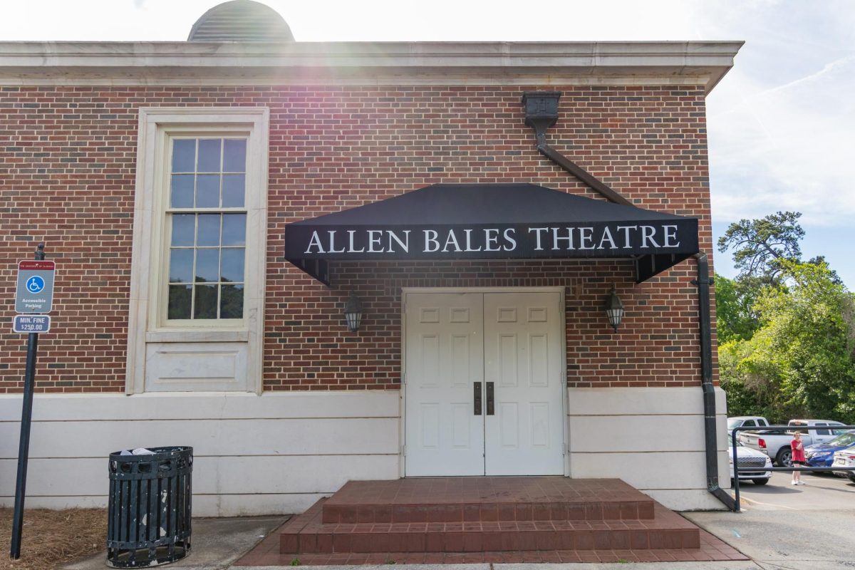 The Allen Bales Theatre, photographed on April 12, 2026.