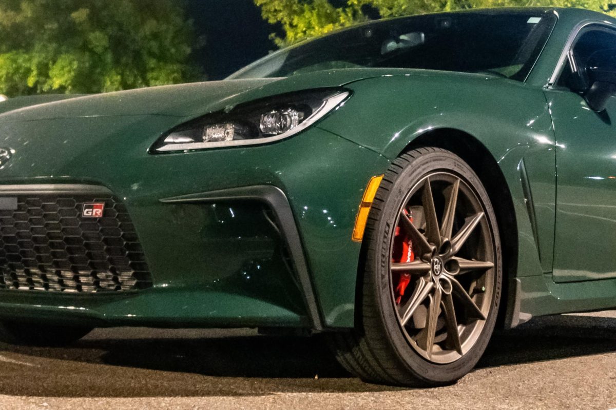 A car with Michelin tires, photographed at a Crimson Car Club meeting on Oct. 1, 2025.