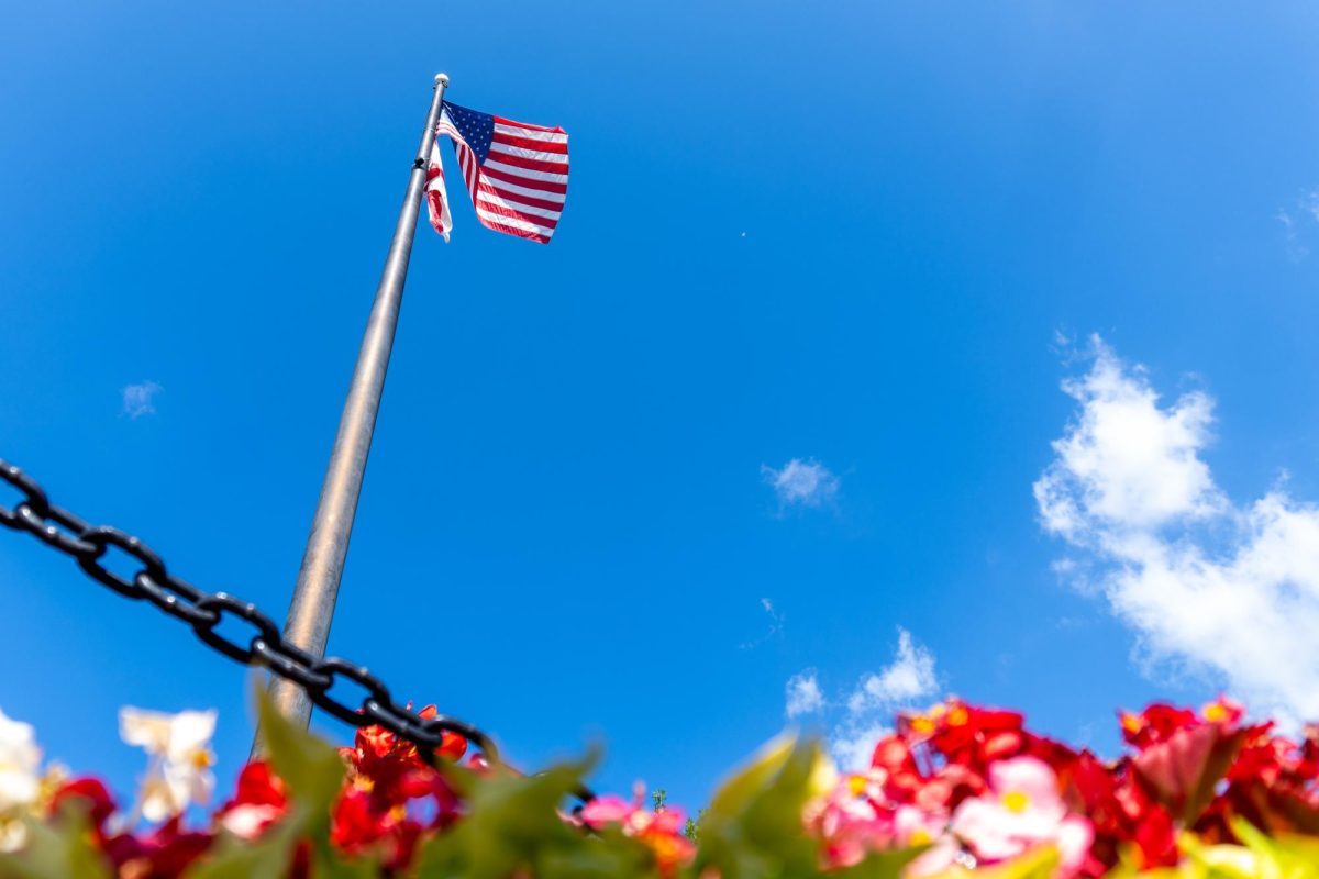 The American flag outside of the Student Center, photographed on June 30, 2026.