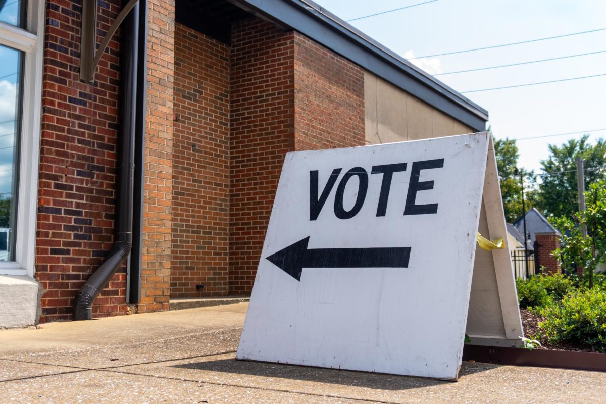 A sign sits outside the Board of Registrars office on July 7, 2026.